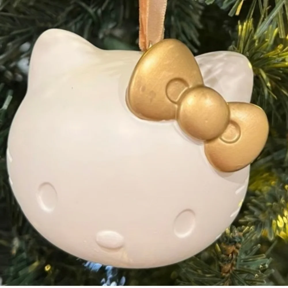 POTTERY BARN HELLO KITTY CERAMIC CHRISTMAS ORNAMENT
